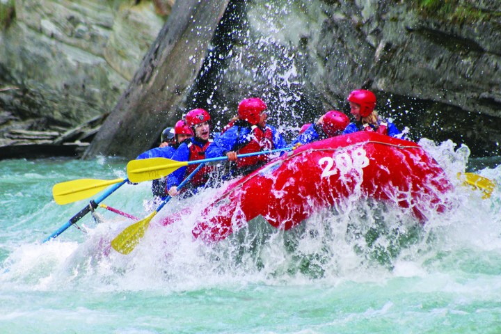 a raft on the water