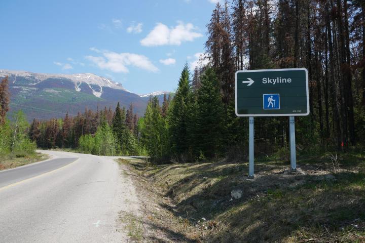 a sign on the side of a road