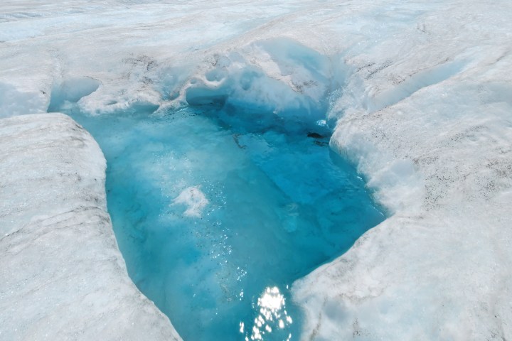 a close up of a snow covered mountain